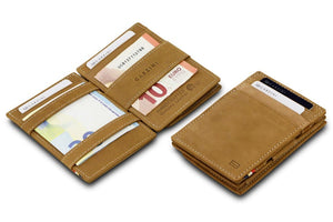 Garzini RFID Leather Magic Coin Wallet Vintage