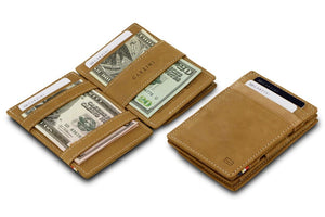 Garzini RFID Leather Magic Coin Wallet Vintage