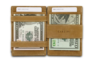 Garzini RFID Leather Magic Coin Wallet Vintage