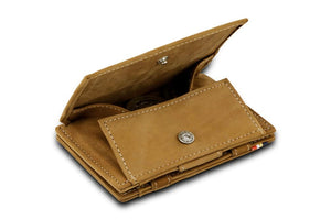 Garzini RFID Leather Magic Coin Wallet Vintage