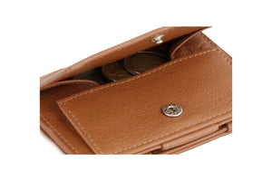 Garzini RFID Leather Magic Coin Wallet Card Sleeve Nappa