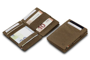 Garzini RFID Leather Magic Coin Wallet Vintage