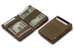 Garzini RFID Leather Magic Coin Wallet Vintage