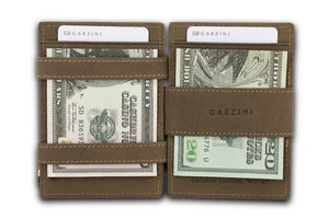 Garzini RFID Leather Magic Coin Wallet Vintage