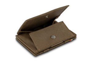 Garzini RFID Leather Magic Coin Wallet Vintage