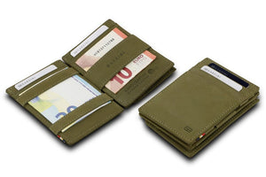 Garzini RFID Leather Magic Coin Wallet Vintage