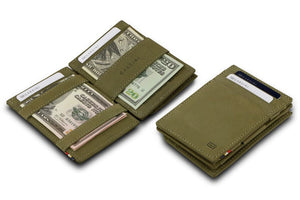 Garzini RFID Leather Magic Coin Wallet Vintage