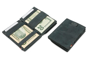 Garzini RFID Leather Magic Coin Wallet Card Sleeve Vintage