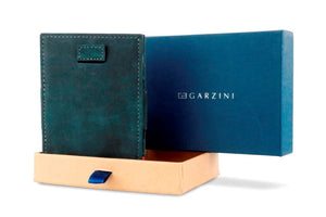 Garzini RFID Leather Magic Coin Wallet Card Sleeve Vintage