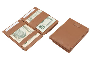 Garzini RFID Leather Magic Coin Wallet Card Sleeve Nappa