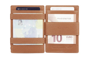 Garzini RFID Leather Magic Coin Wallet Card Sleeve Nappa