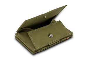 Garzini RFID Leather Magic Coin Wallet Card Sleeve Vintage