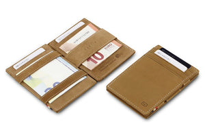 Garzini RFID Leather Magic Wallet ID Window Vintage