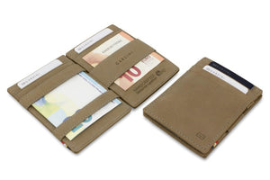 Garzini RFID Leather Magic Wallet ID Window Vintage