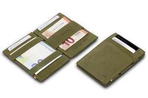 Garzini RFID Leather Magic Wallet ID Window Vintage