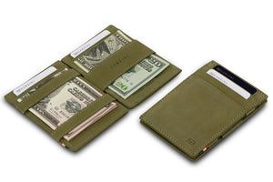 Garzini RFID Leather Magic Wallet ID Window Vintage