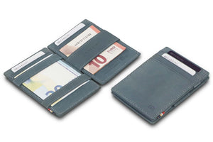 Garzini RFID Leather Magic Wallet ID Window Vintage