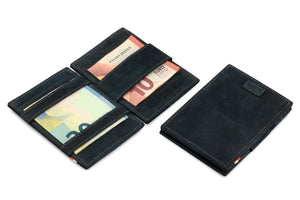 Garzini RFID Leather Magic Wallet Card Sleeves Vintage