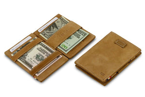 Garzini RFID Leather Magic Wallet Card Sleeves Vintage