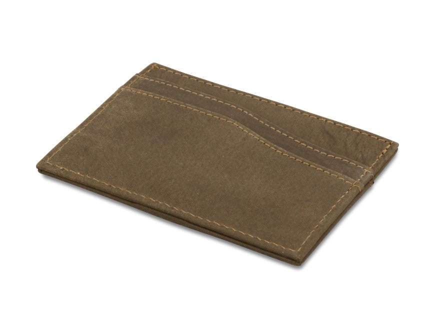 Leather Olive Green Mens Card Holder Wallet, Card Slots: 2