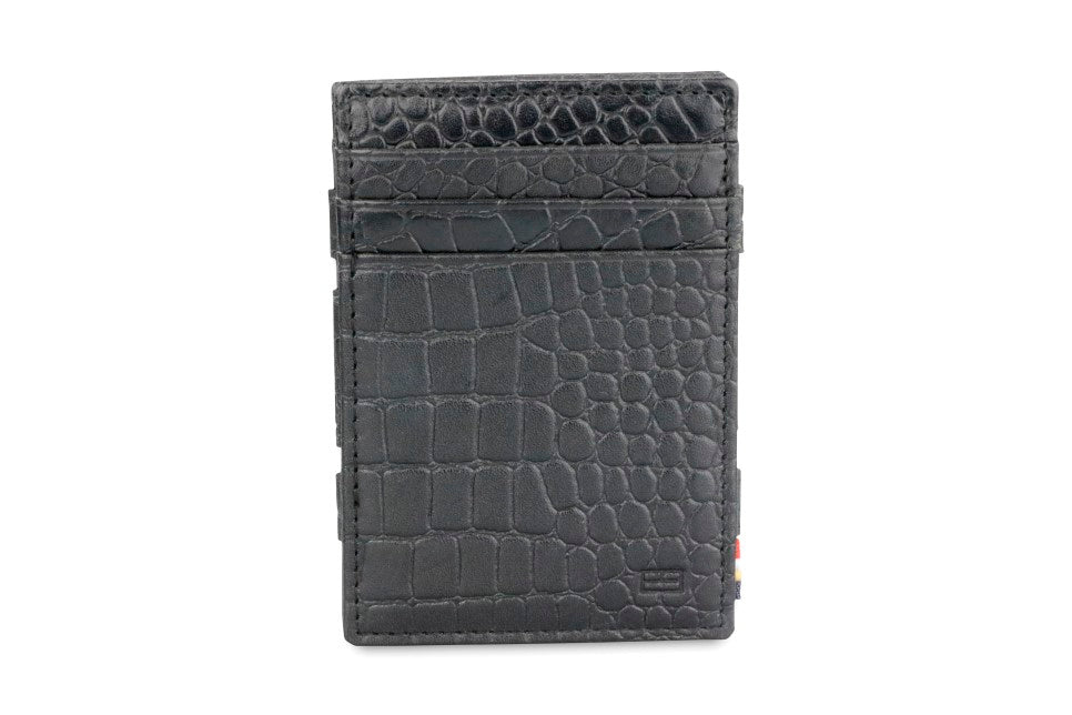 Grace Men's Crocodile Leather Card & Coin Case Bordeaux